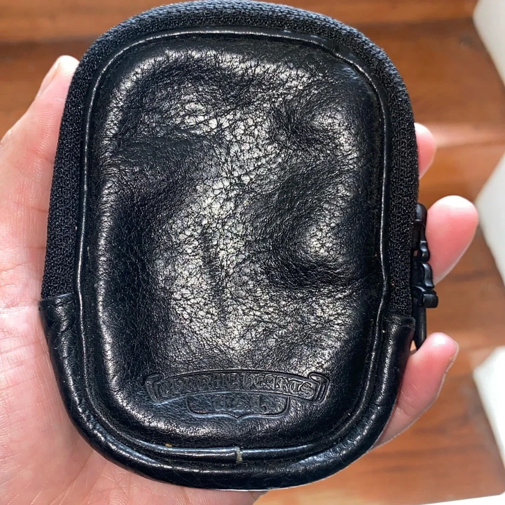 Black Chrome Hearts leather wallet